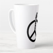Gitarren-Friedenszeichen Milchtasse (Linke Ecke)