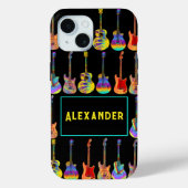 Gitarren Funky Psychedelic Pop Art Muster Name hin Case-Mate iPhone Hülle (Rückseite)
