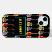 Gitarren Funky Psychedelic Pop Art Muster Name hin Case-Mate iPhone Hülle (Rückseite (Horizontal))