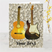 Gitarren für Musikliebhaber Karte (Gelbe Blume)