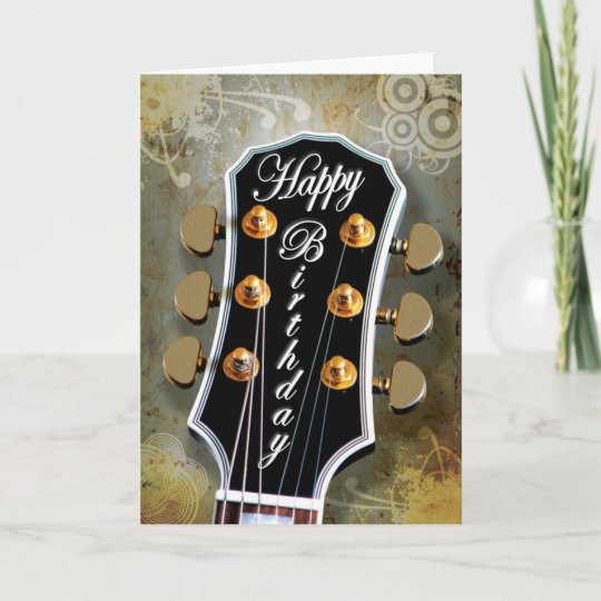 GitarrenGeburtstagsKarte Karte Zazzle.de