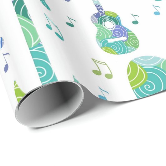 Gitarren Geschenkpapier (Rolleneckpunkt)