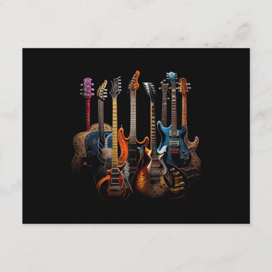 Gitarren Gitarristen Geschenk Begleitkarte (Vorderseite)