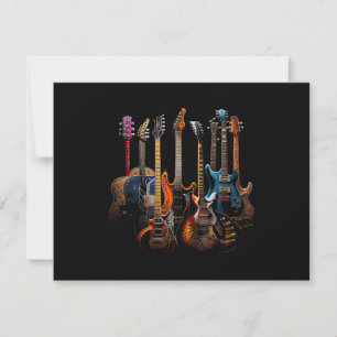 Gitarren Gitarristen Geschenk Dankeskarte