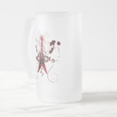 Gitarren-Gott Mattglas Bierglas (Vorderseite Links)