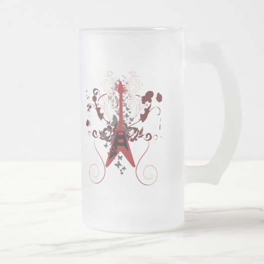 Gitarren-Gott Mattglas Bierglas (Rechts)