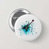 Gitarren-Graffiti - Emo Rockmusik-Band-Alternative Button (Vorne & Hinten)