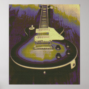 Gitarren-Graffiti Poster
