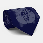 Gitarren-grafische blaue Krawatte (Gerollt)