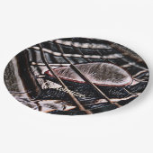 Gitarren in Lederpapier-Tellern Pappteller (Schrägansicht)