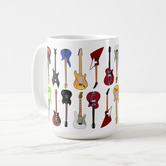 Gitarren Kaffeetasse (Vorderseite Links)