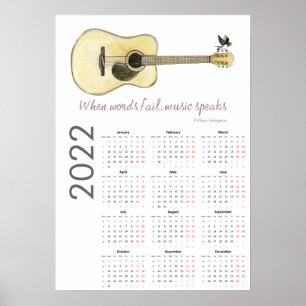 Gitarren‑Kalender 2022 Poster Poster