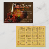 Gitarren-Kalender String Scapes Visitenkarte (Vorne/Hinten)