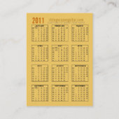Gitarren-Kalender String Scapes Visitenkarte (Rückseite)