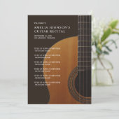 Gitarren-Klassik-Konzert-Programm Einladung (Stehend Vorderseite)