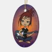 Gitarren-Küken Keramik Ornament (Links)