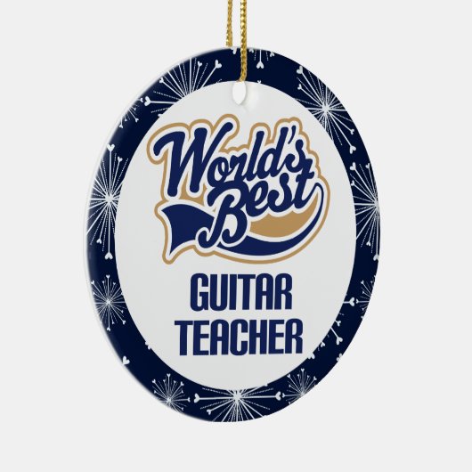 Gitarren-Lehrer-Geschenk-Verzierung Keramikornament (Rechts)
