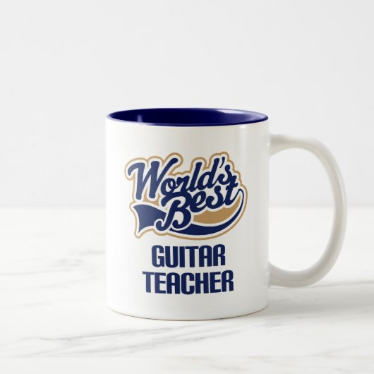 Gitarren-Lehrer-Geschenk Zweifarbige Tasse (Rechts)