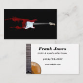 Gitarren-Lehrer Visitenkarte (Vorne/Hinten)