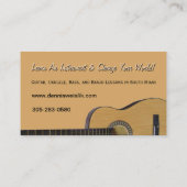 Gitarren-Lektionen Visitenkarte (Rückseite)