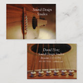 Gitarren-Lektions-Visitenkarte-Studio Visitenkarte (Vorne/Hinten)