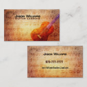 Gitarren-Lektions-Visitenkarten Visitenkarte (Vorne/Hinten)