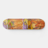 Gitarren-Mädchen-Kunst Skateboard (Horizontal)