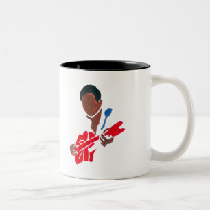 Gitarren-Mann-Tasse Zweifarbige Tasse