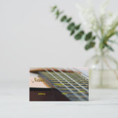 Gitarren-Musik-Lehrer Visitenkarte (Stehend Vorderseite)