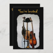 Gitarren-Musikinstrument-Einladungen Einladung (Vorne/Hinten)