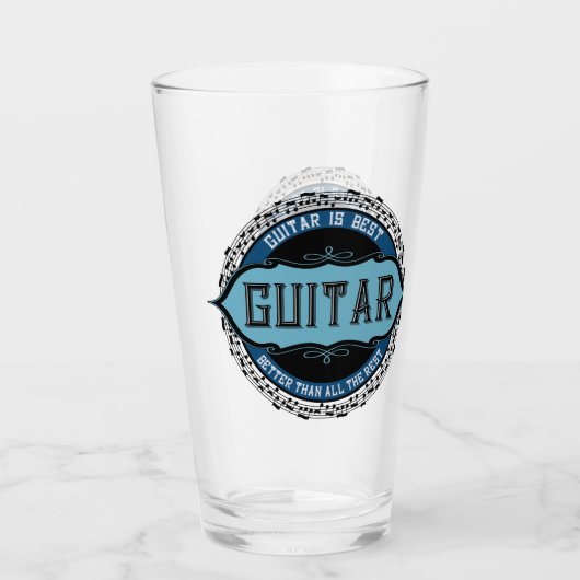 Gitarren-Musiknote Glas (Vorderseite)