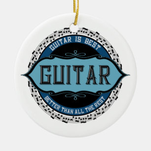 Gitarren-Musiknote Keramik Ornament