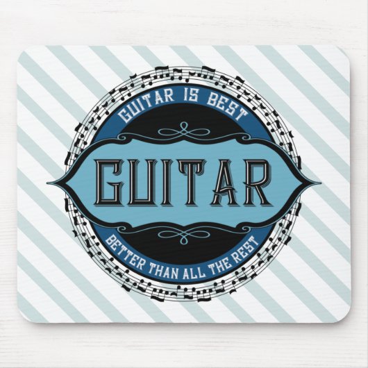 Gitarren-Musiknote Mousepad (Vorne)