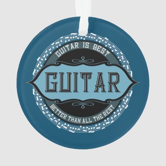 Gitarren-Musiknote Ornament (Rückseite)