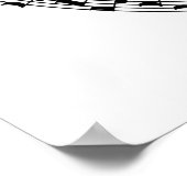 Gitarren-Musiknote Poster (Ecke)