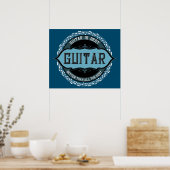 Gitarren-Musiknote Poster (Küche)
