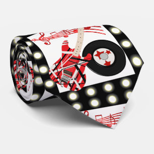 Gitarren-Musiknoten und Aufzeichnungs-Druck Krawatte