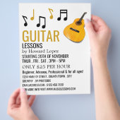 Gitarren-Notizen, Gitarrenunterricht Werbung Flyer (Hand)