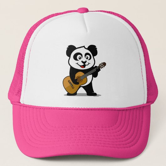 Gitarren-Panda Truckerkappe (Vorderseite)
