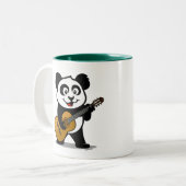 Gitarren-Panda Zweifarbige Tasse (Vorderseite Links)
