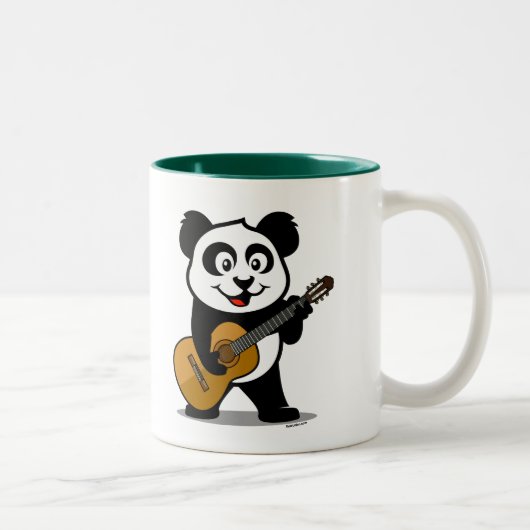 Gitarren-Panda Zweifarbige Tasse (Rechts)