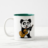 Gitarren-Panda Zweifarbige Tasse (Links)