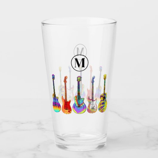 Gitarren Personalisiert Glas (Vorderseite)