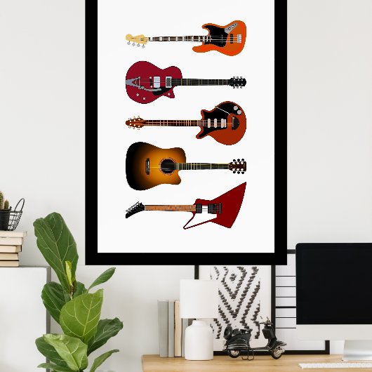 Gitarren Poster (Heimbüro)