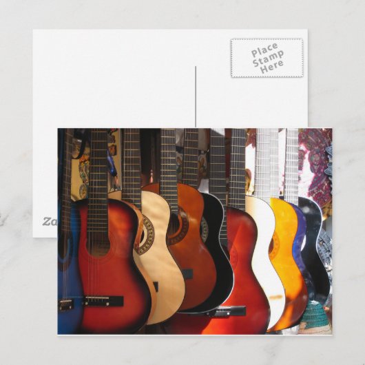 Gitarren Postkarte (Vorne/Hinten)
