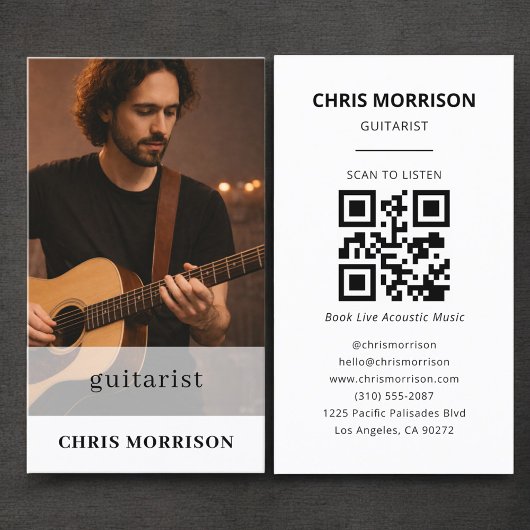 Gitarren-QR-Code-Foto Visitenkarte