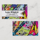 Gitarren-Rockmusik-Stern-Schmutz Grafit Visitenkarte (Vorne/Hinten)