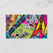 Gitarren-Rockmusik-Stern-Schmutz Grafit Visitenkarte (Rückseite)