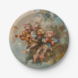 Gitarren - Rundpapier-Teller Pappteller