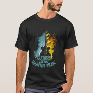 Gitarren sind für Country-Musik-Cowboy-Western T-Shirt